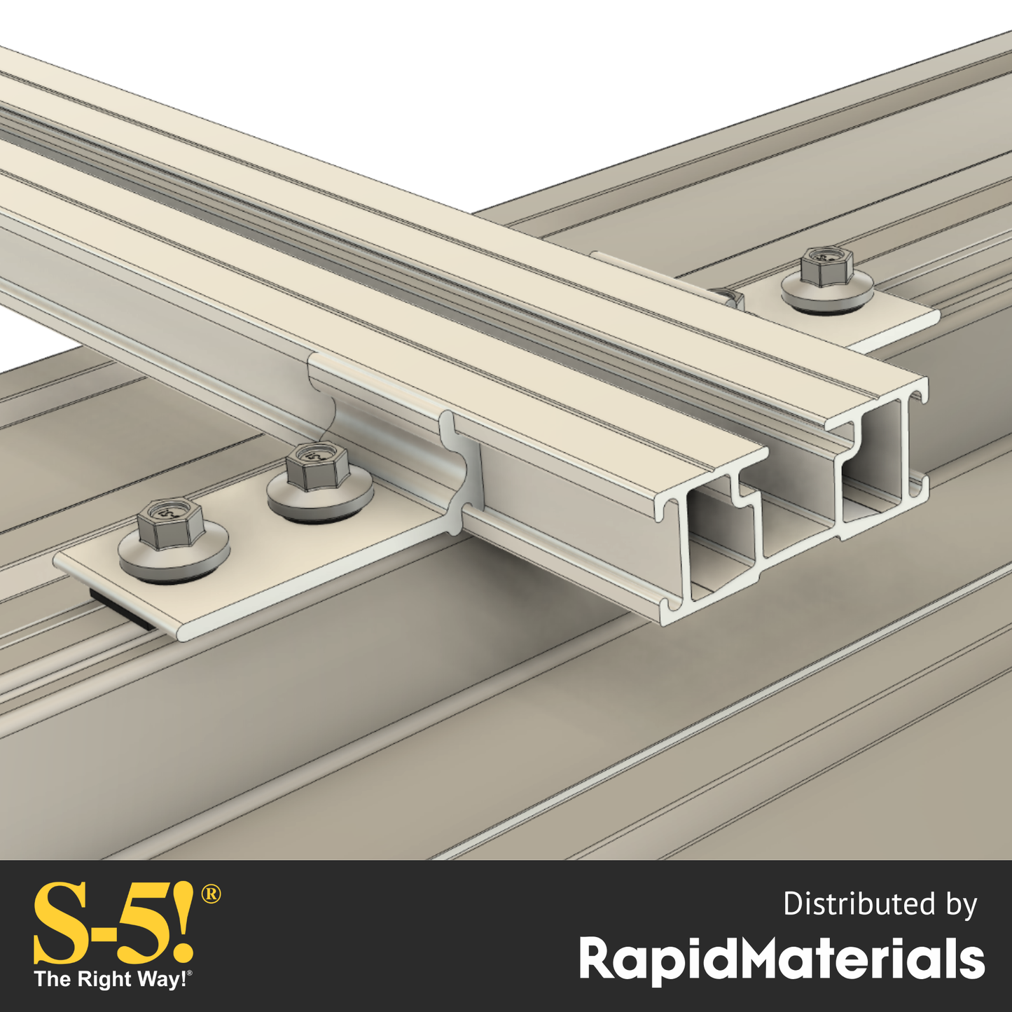 Satellite Dish Mounting Kit for Exposed Fastener Metal Roof Panels