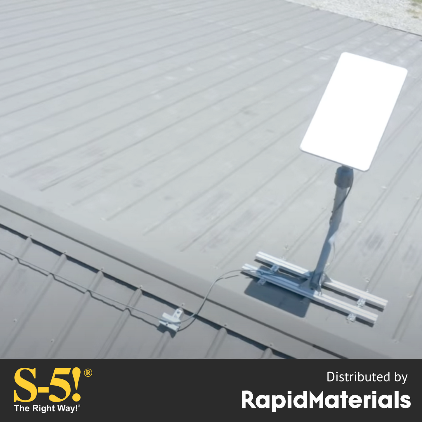 Satellite Dish Mounting Kit for “R” Panel * Trapezoidal Metal Roof Panels