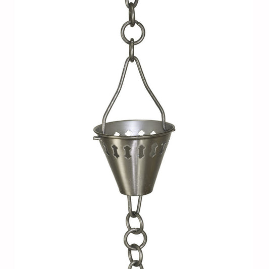 Stainless Steel Rain Chain - Shade Cup - 10'