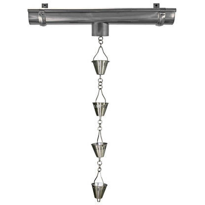 Stainless Steel Rain Chain - Shade Cup - 10'