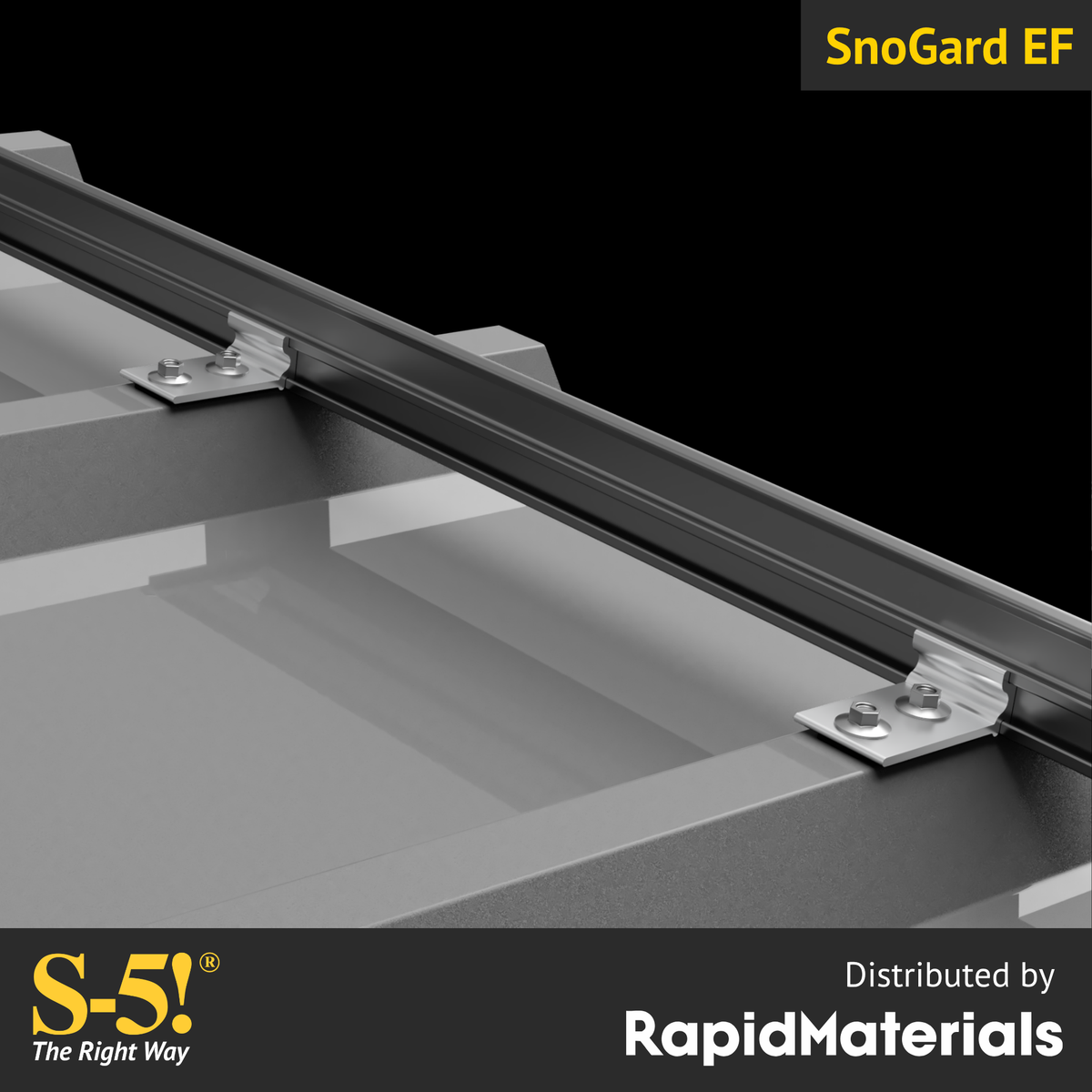 S-5! SnoGard™ EF Snow Retention System for Exposed-Fastened Metal Roofs - 84 LF Kit