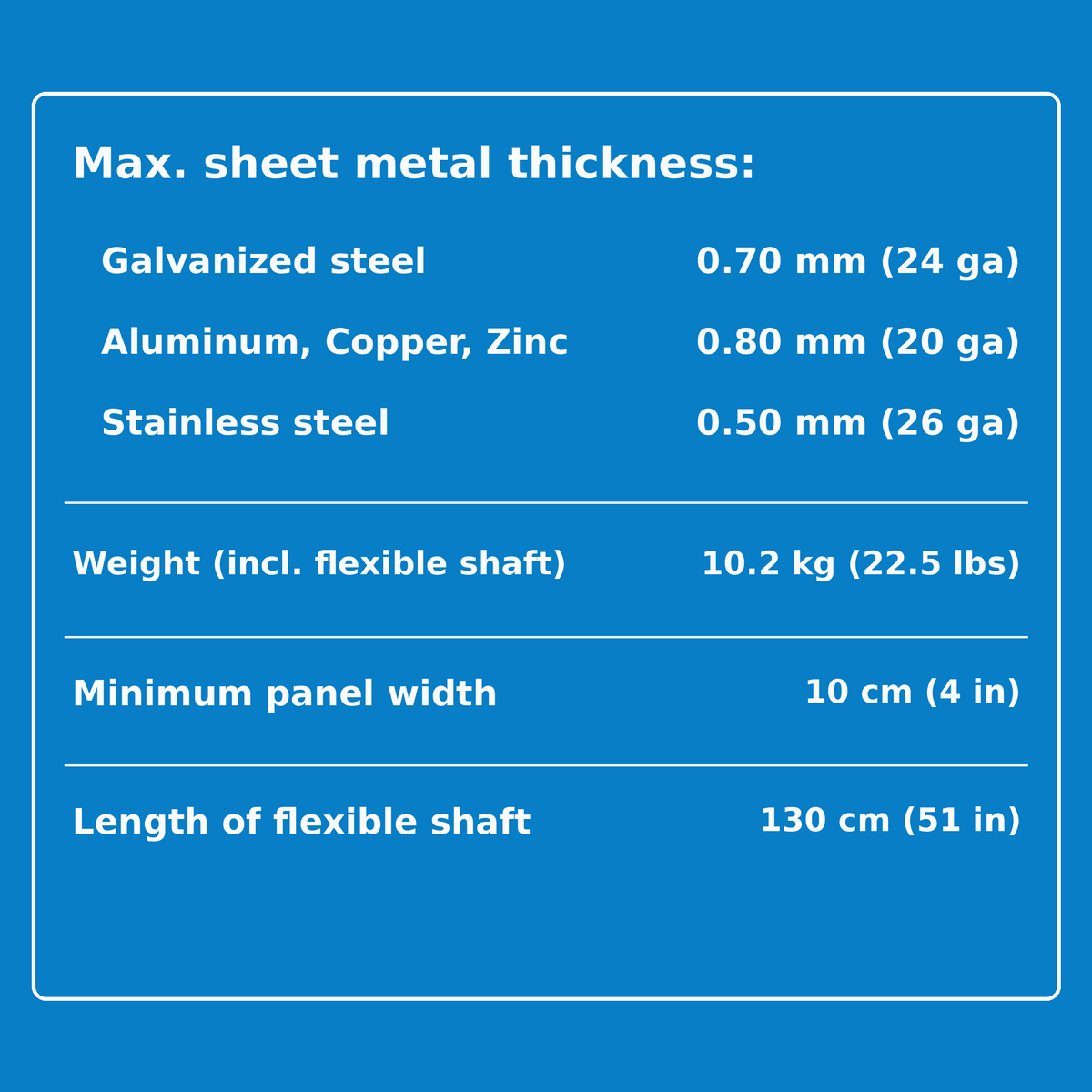 Wuko 0411 Sheet Metal Akku Lok'n'Bak Standing Seam Seamer