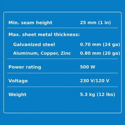 Wuko 1006 Sheet Metal Roof Seaming Machine