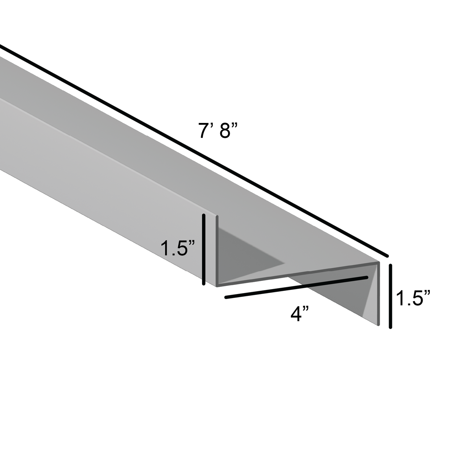 G90 Galvanized Z Girt – 1.5″ Flange