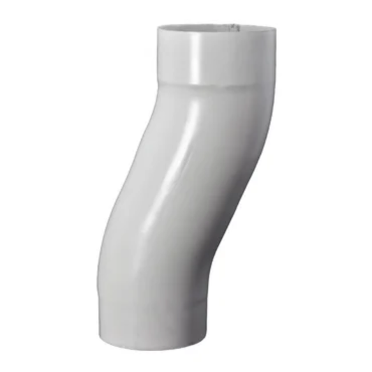 Downspout 2" Offsets for Painted Half-Round Gutters - 5" - Antique White