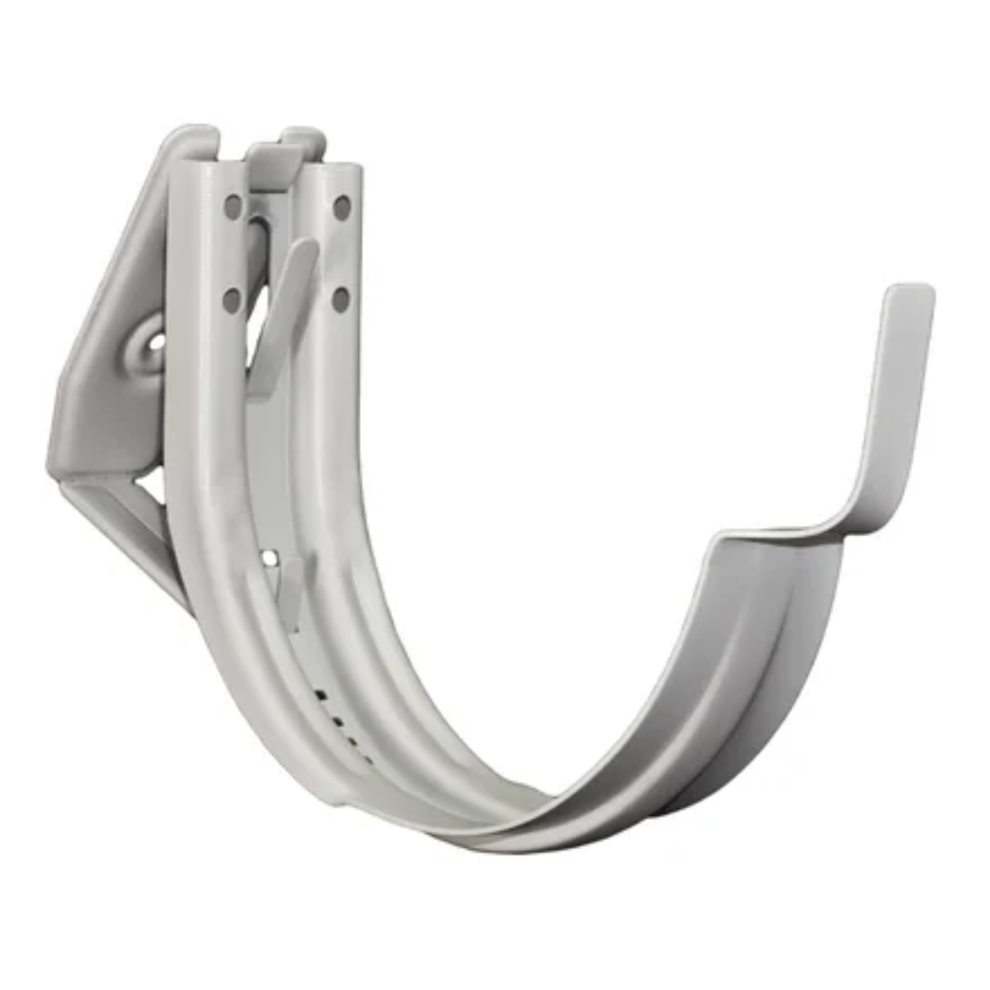 Adjustable Fascia Mount Gutter Hangers for Painted Half-Round Gutters - 6" - Antique White