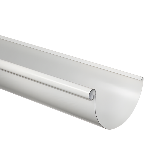 Half-Round Gutters for Painted Steel by Zambelli - 5" x 10'0" - Antique White