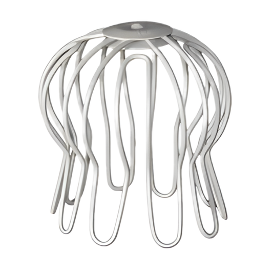 Wire Downspout Strainers for Painted Half-Round Gutters - 5" - Antique White