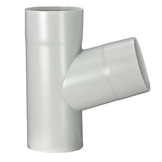 Downspout Y-Connectors for Painted Half-Round Gutters - 5” - Antique White