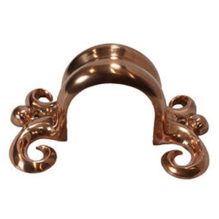 Ball & Scroll Copper Downspout Bracket for 3" Downspout