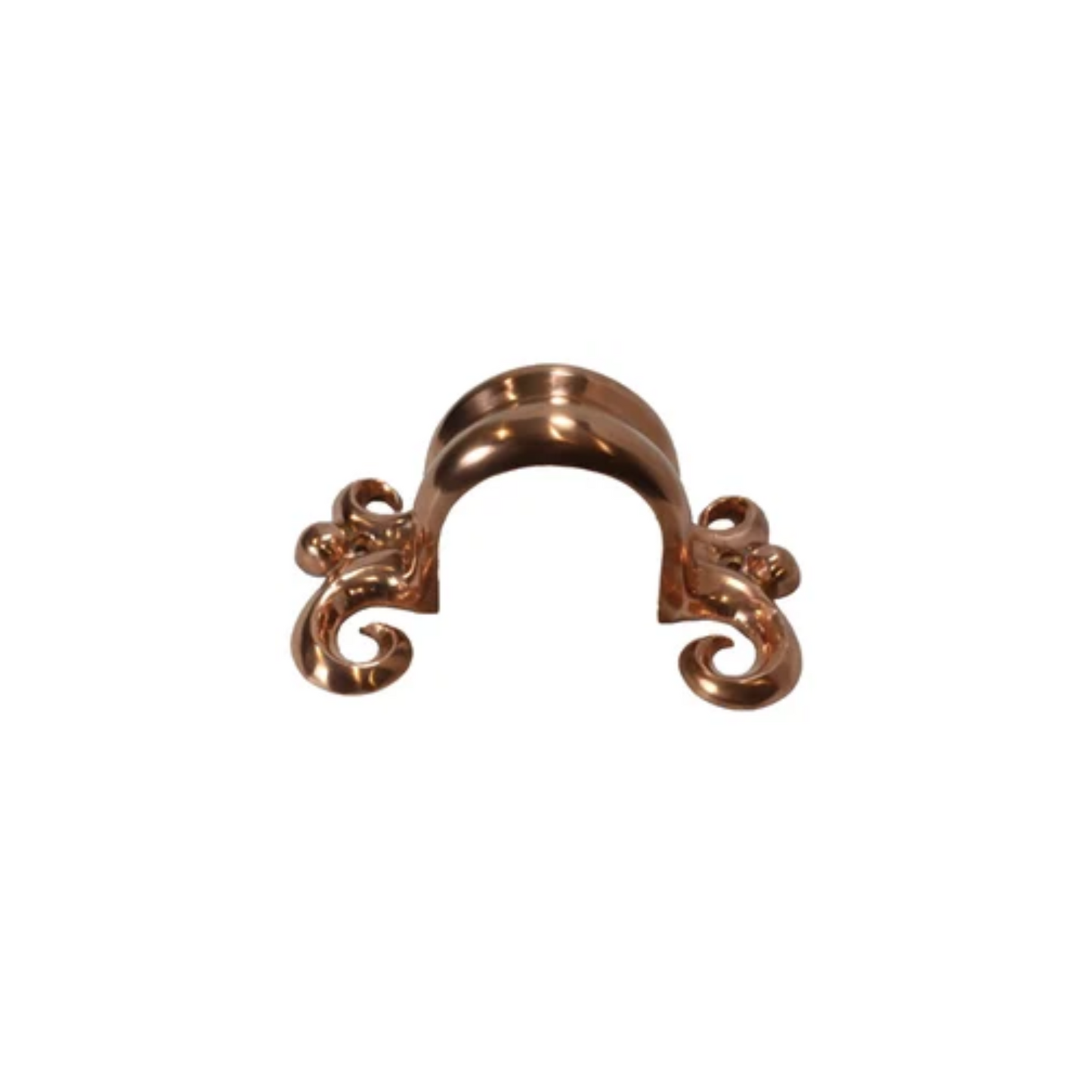 Ball & Scroll Downspout Brackets for Copper Half-Round Gutters - 3"