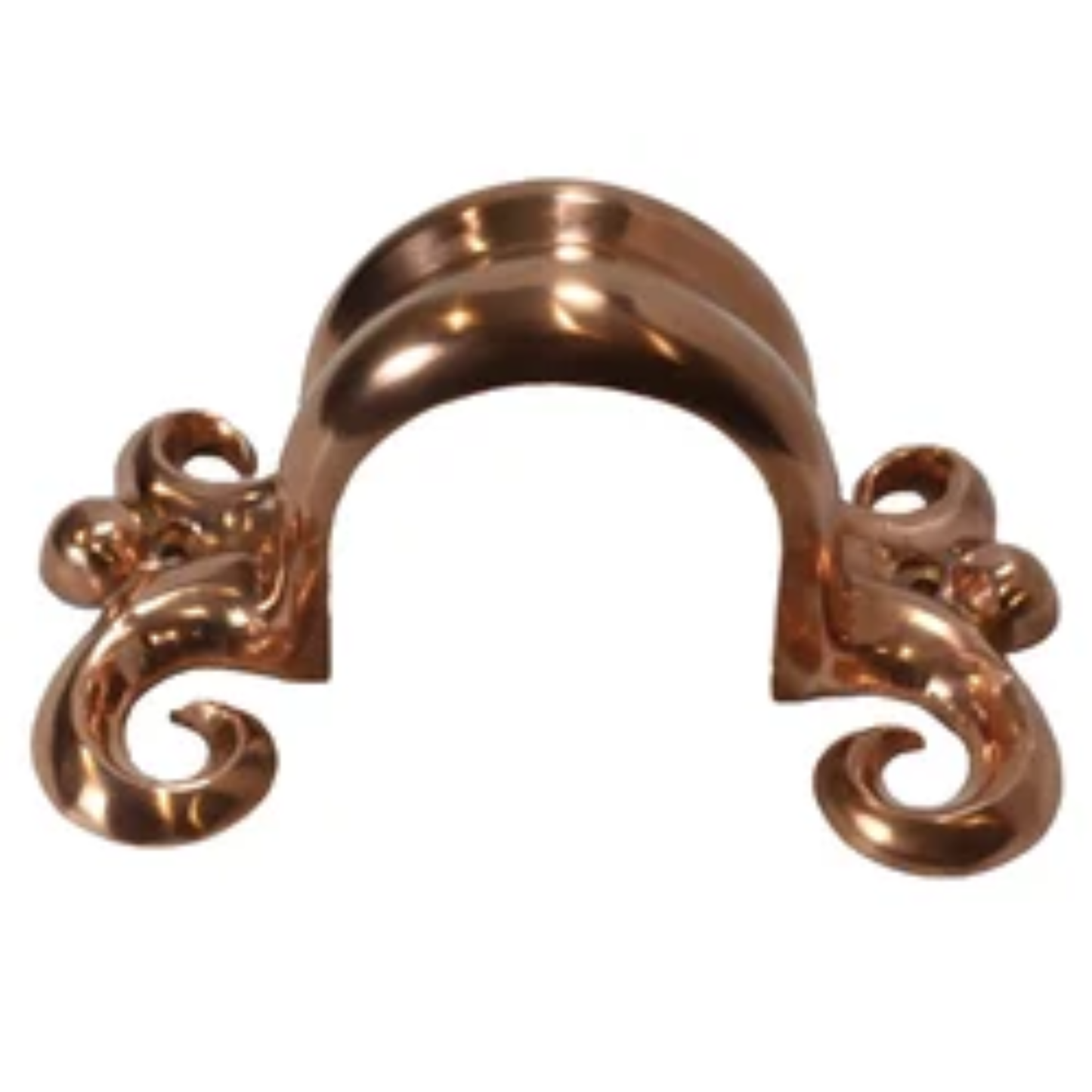 Ball & Scroll Downspout Brackets for Copper Half-Round Gutters - 3"