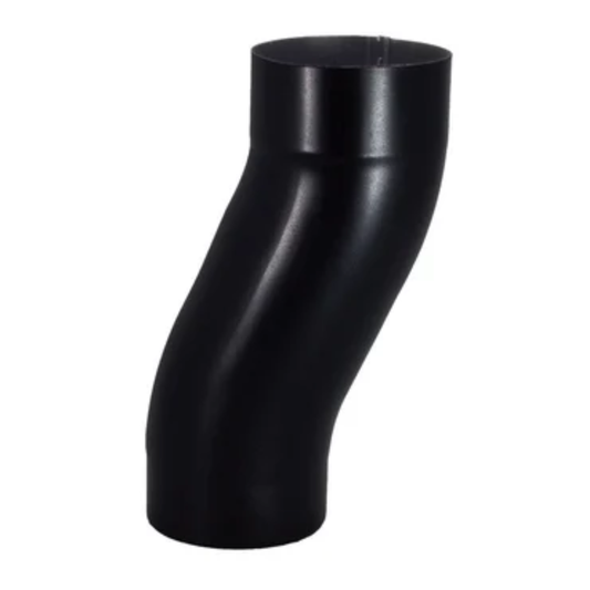 Downspout 2" Offsets for Painted Half-Round Gutters - 4" - Black