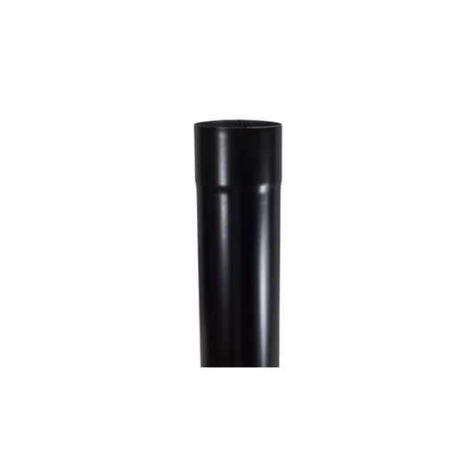 Round Downspouts for Painted Half-Round Gutters - 3" x 10' - Black