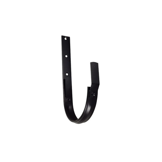 Heavy Duty Roof Mount Gutter Hangers for Painted Half-Round Gutters - 5" - Black