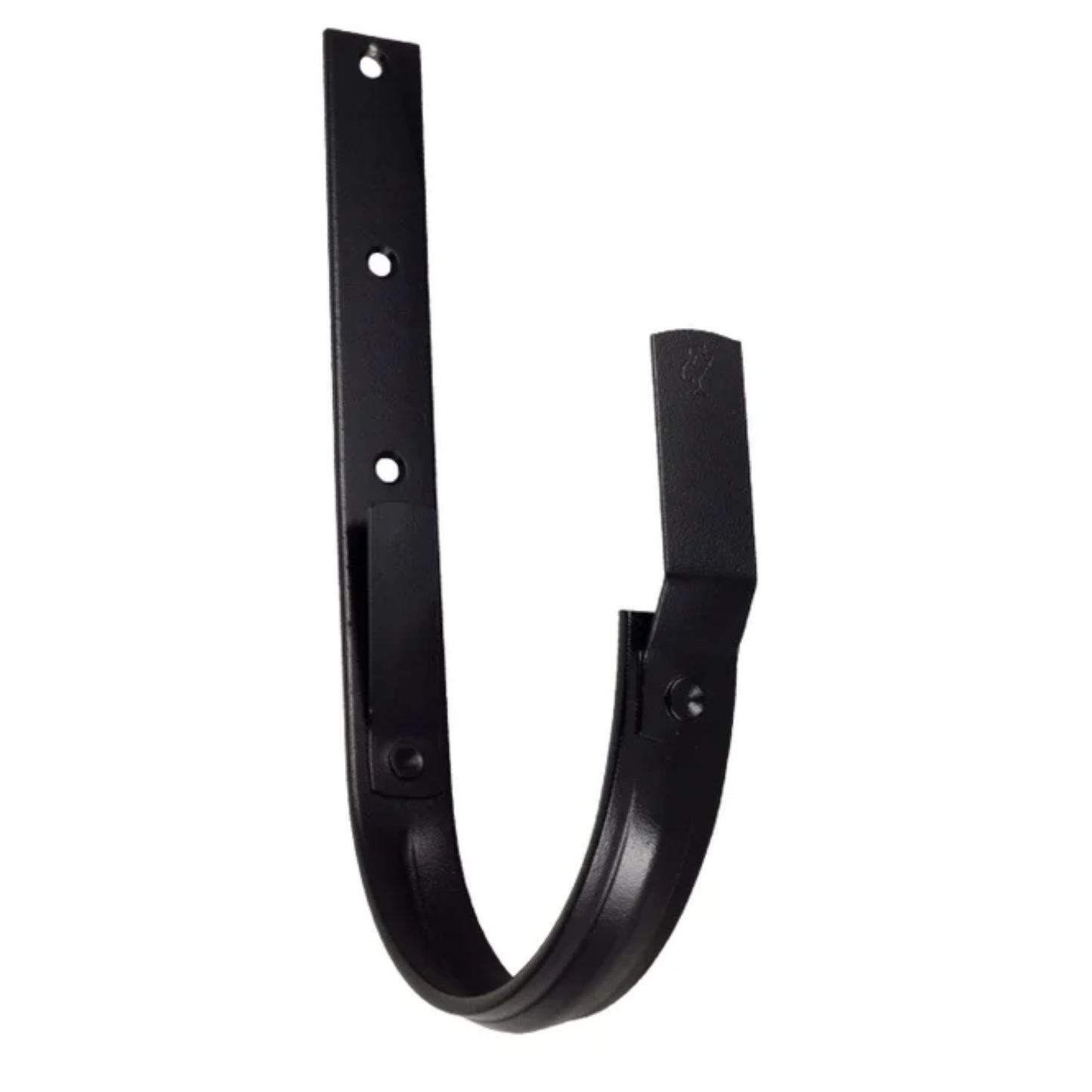 Heavy Duty Roof Mount Gutter Hangers for Painted Half-Round Gutters - 7.6" - Black