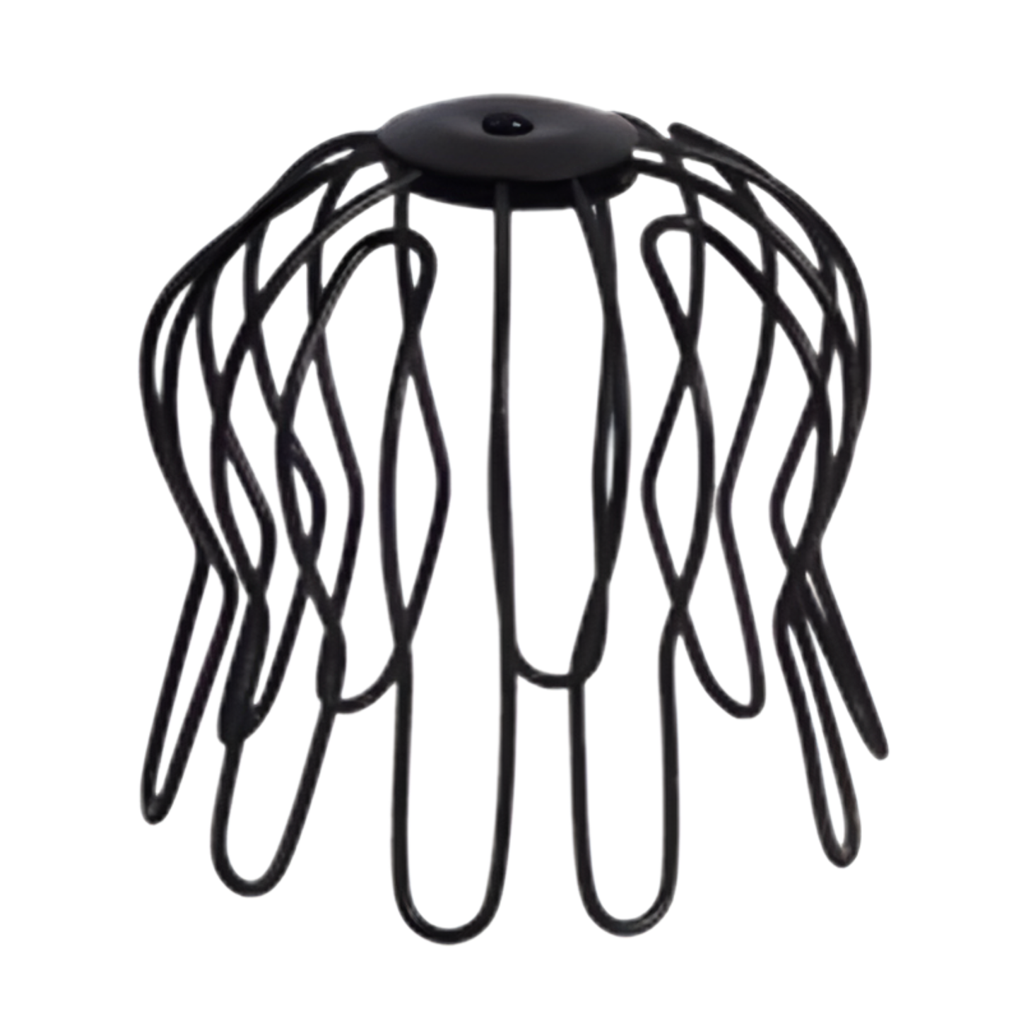 Wire Downspout Strainers for Painted Half-Round Gutters - 4” - Black