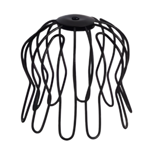 Wire Downspout Strainers for Painted Half-Round Gutters - 4” - Black