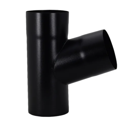Downspout Y-Connectors for Painted Half-Round Gutters - 4” - Black