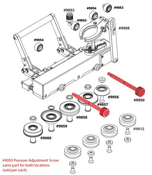 Pressure Adjustment Screw Kit Replacement Part for Double Falz Seamer