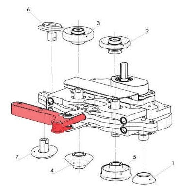 Central Axle & Bolt for Falz Seamer II by Buschmann