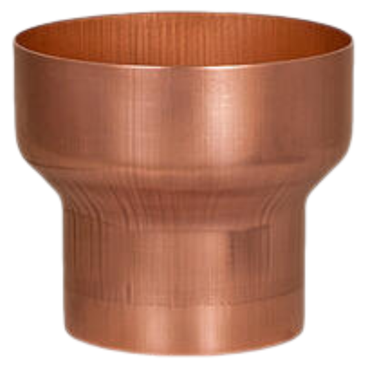 Downspout Reducers for Copper Half-Round Gutters - 4" to 3"
