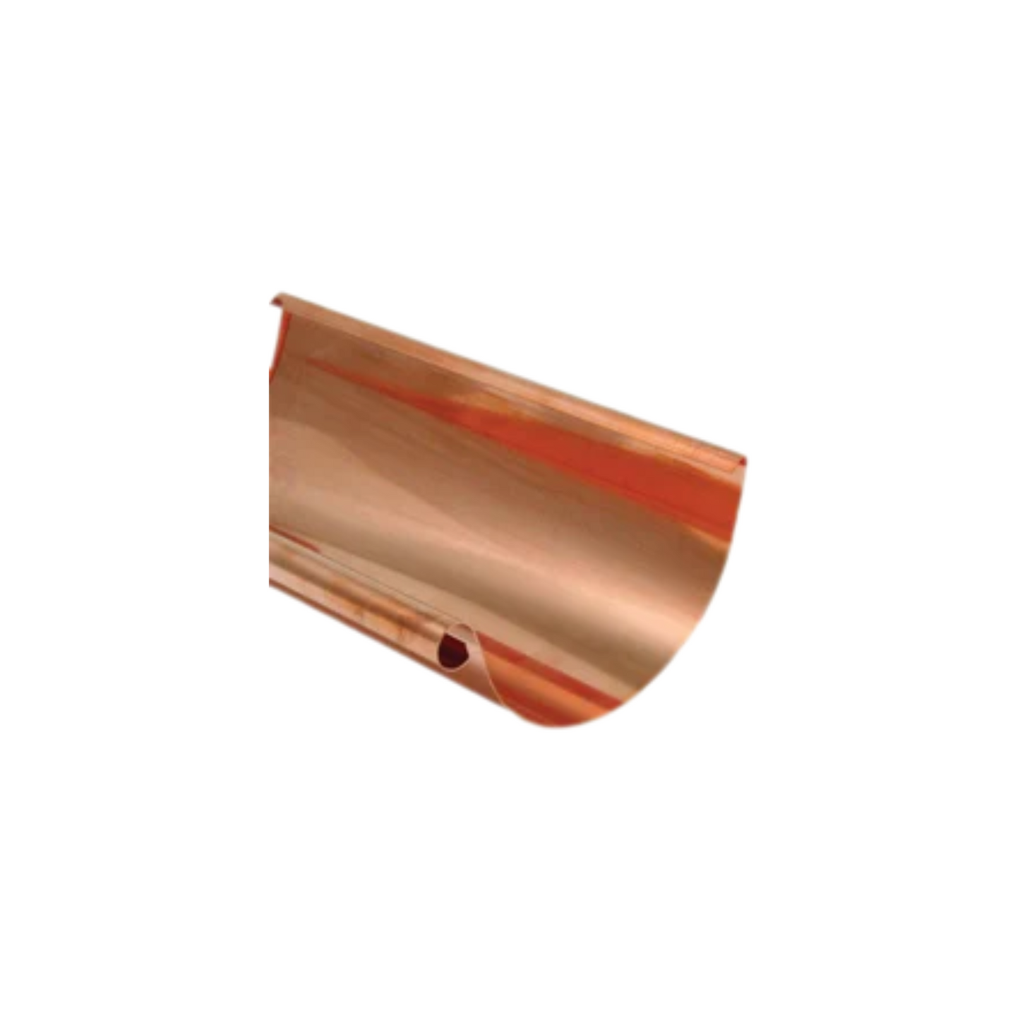 Half Round Gutters for Copper by Zambelli – 5" x 10'0" x 20 oz.