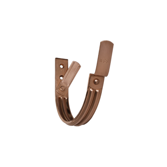 Heavy Duty Fascia Mount Gutter Hangers for Copper Half-Round Gutters - 4"