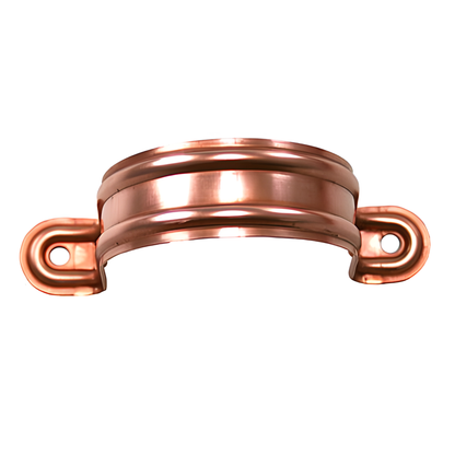 Stamped Downspout Brackets for Copper Half-Round Gutters - 4"