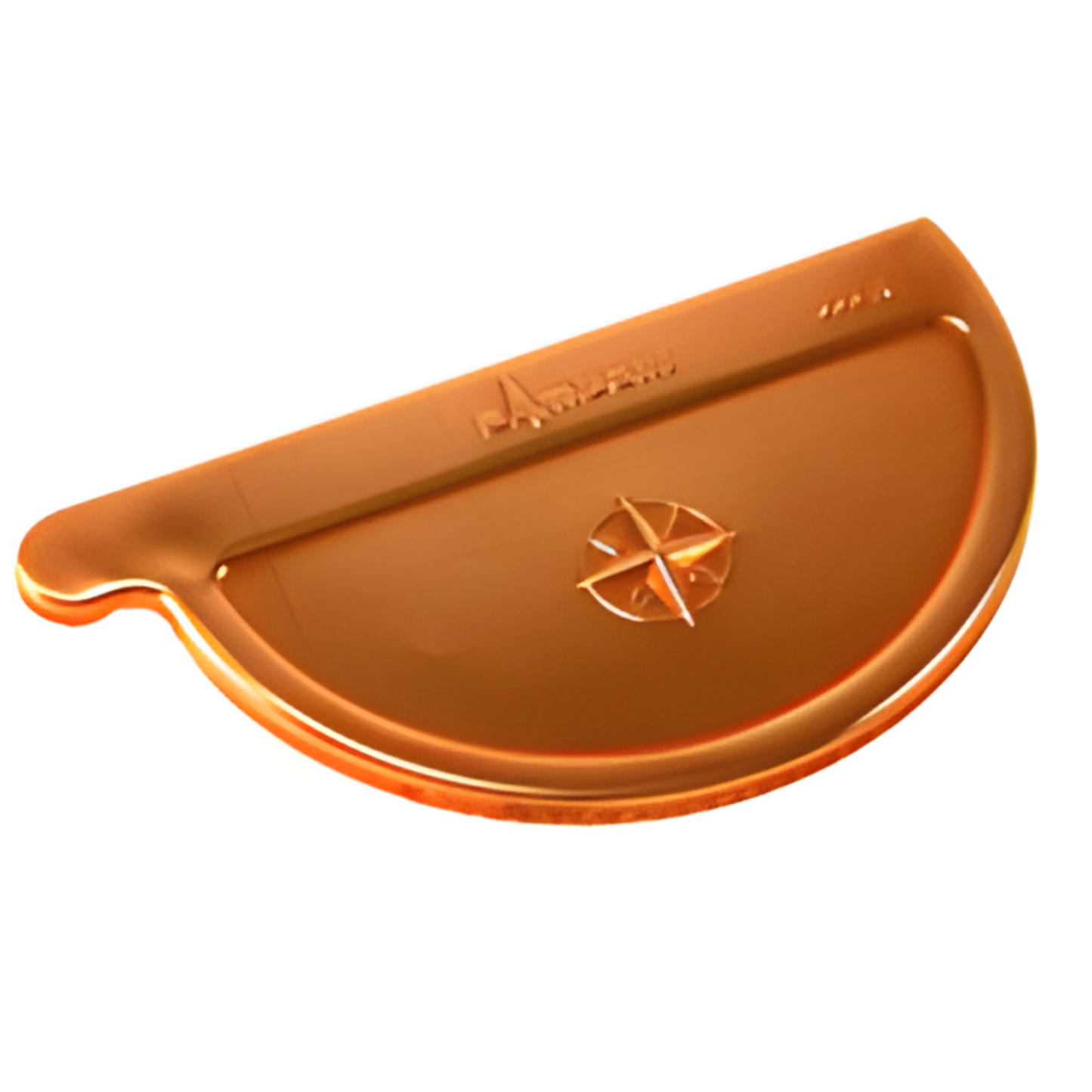 Right Hand Gutter Endcaps for Copper Half-Round Gutters - 6"