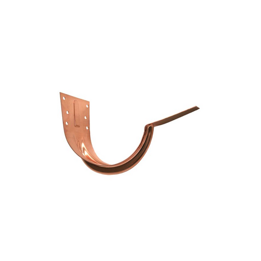 Stamped Fascia Mount Gutter Hangers for Copper Half-Round Gutters - 5"