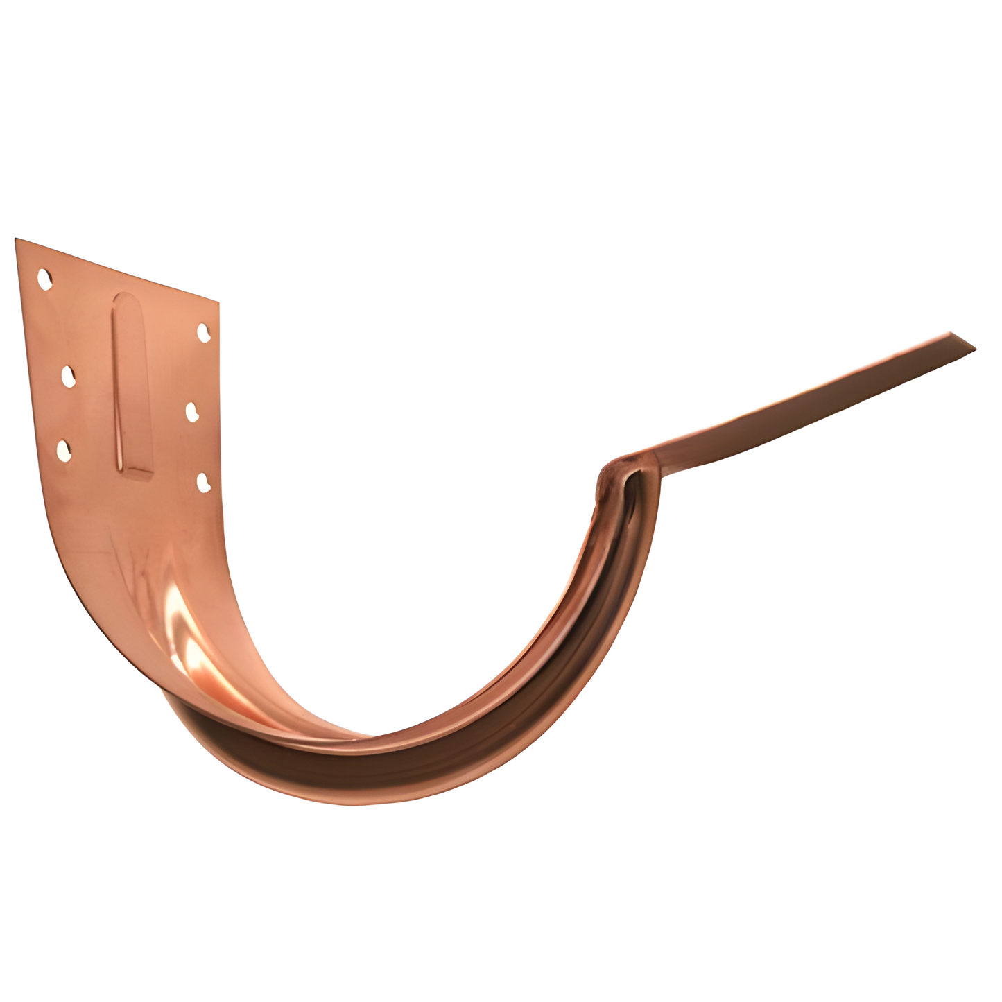 Stamped Fascia Mount Gutter Hangers for Copper Half-Round Gutters - 7.6"
