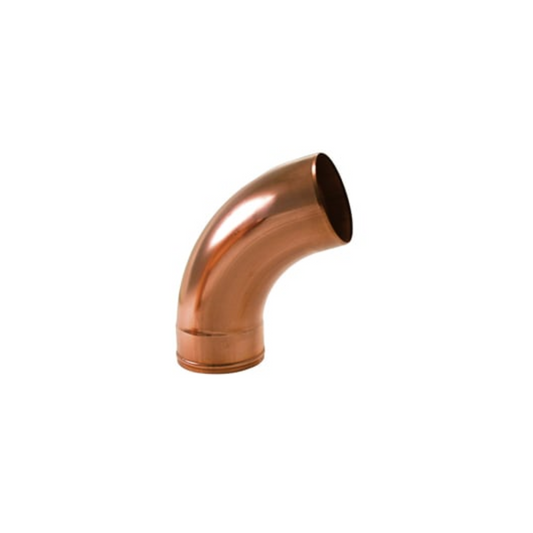 72° Downspout Beaded Ground Elbows for Copper Half-Round Gutters - 4"