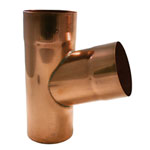 4"x3" Y-Connector for Round Copper Downspouts