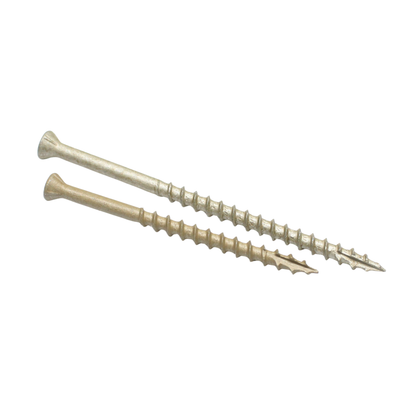 Daggerz ACQ Dagger #8 x 3" Exterior Wood Screw - Star Trim Head, Tan Ultra-Guard™ (2,000 Pack)