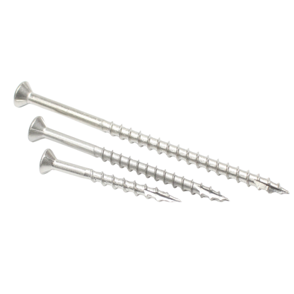 Daggerz #9 x 2-1/2" Exterior Wood Screw - Star Flat Head, 305 Stainless Steel (2,000 Pack)