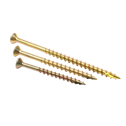 Daggerz #8 x 2" Wood Screw - Star Flat Head, Yellow Zinc Plated (3,500 Pack)