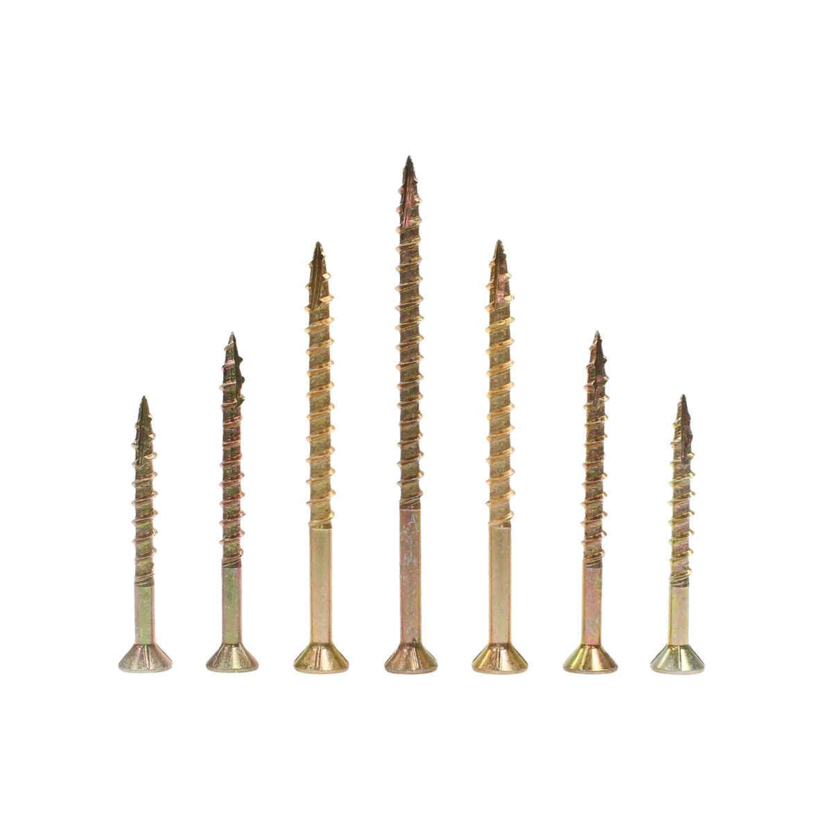 Daggerz #8 x 2" Wood Screw - Star Flat Head, Yellow Zinc Plated (3,500 Pack)