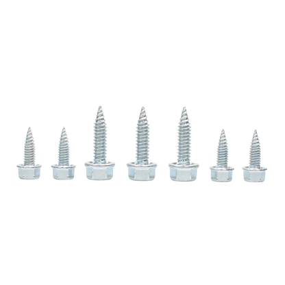 Daggerz #8 x 1/2" Self-Piercing Screw - High Hex Washer Head, Zinc Plated (8,000 Pack)