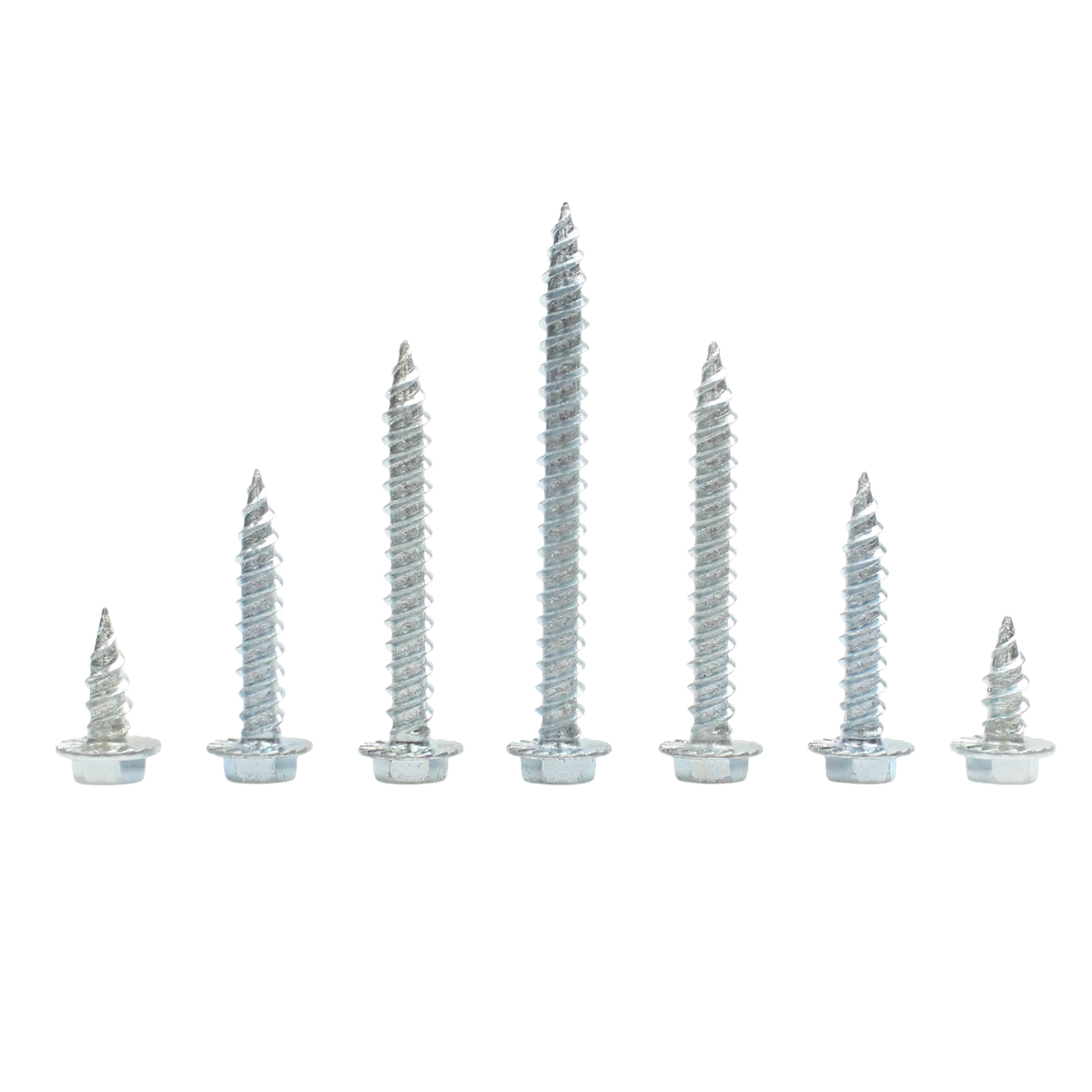 Daggerz #10 x 1" Self-Piercing Screw - Hex Washer Head, Zinc Plated (6,000 Pack)