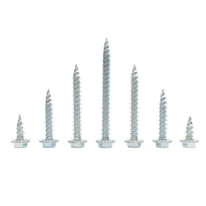 Daggerz #10 x 1" Self-Piercing Screw - Hex Washer Head, Zinc Plated (6,000 Pack)