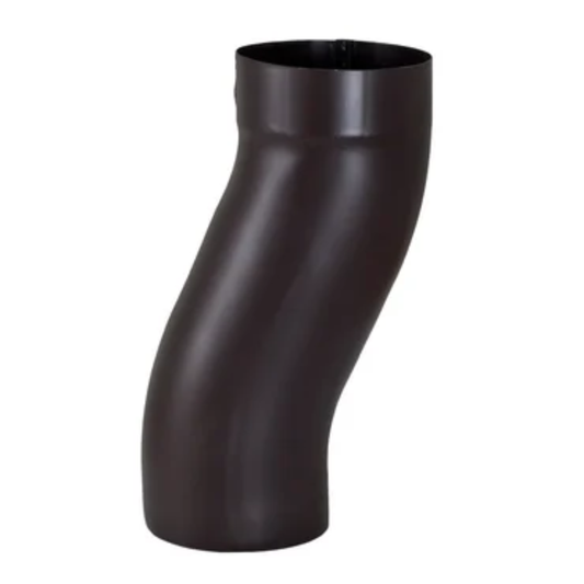 Downspout 2" Offsets for Painted Half-Round Gutters - 5" - Dark Bronze