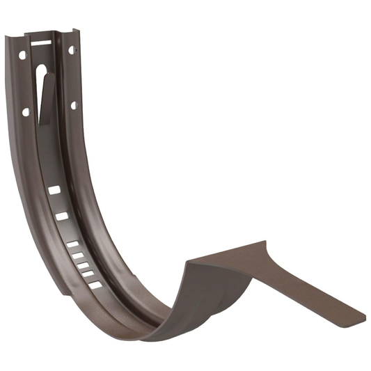 Adjustable Fascia Mount Gutter Hangers for Painted Half-Round Gutters - 5" - Dark Bronze