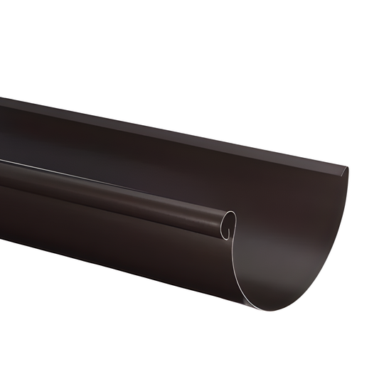Half-Round Gutters for Painted Steel by Zambelli - 6" x 10'0" - Dark Bronze