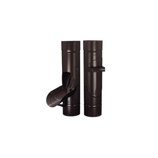 Inline Downspout Cleanouts for Painted Half-Round Gutters - 5" - Dark Bronze