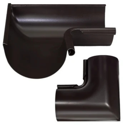 Inside Corner Miters for Painted Half-Round Gutters - 6" - Dark Bronze
