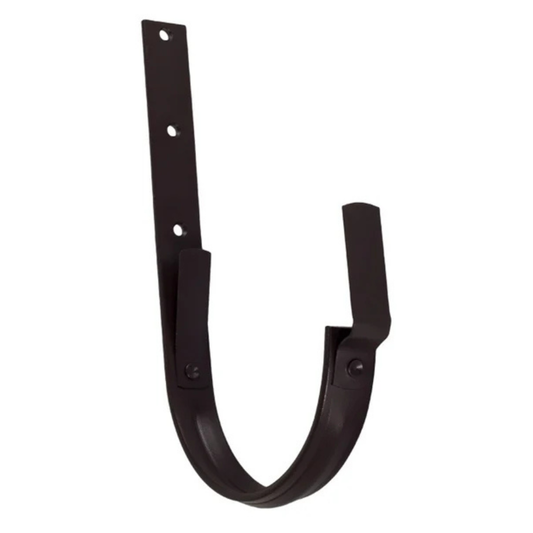 Heavy Duty Roof Mount Gutter Hangers for Painted Half-Round Gutters - 6" - Dark Bronze