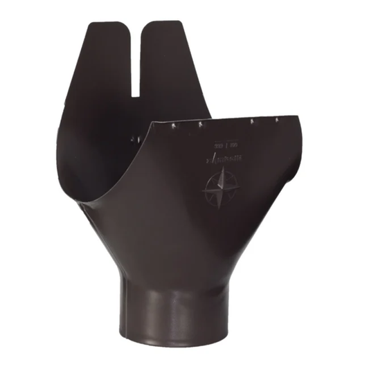 Downspout Star Drop Outlets for Painted Half-Round Gutters - 6” to 3" - Dark Bronze