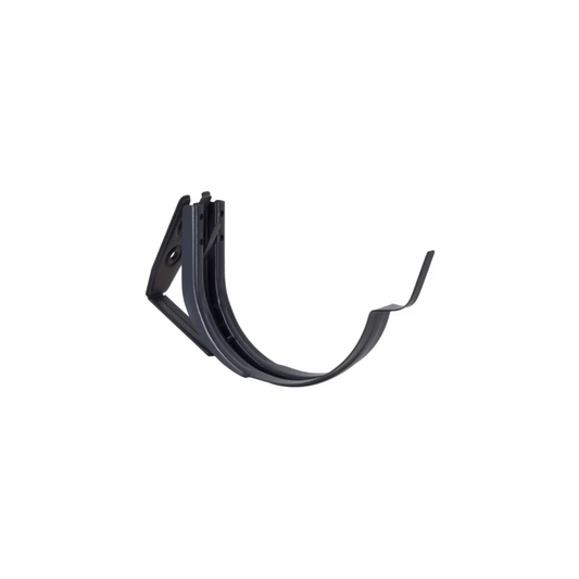Adjustable Fascia Mount Gutter Hangers for Painted Half-Round Gutters - 5" - Dark Charcoal