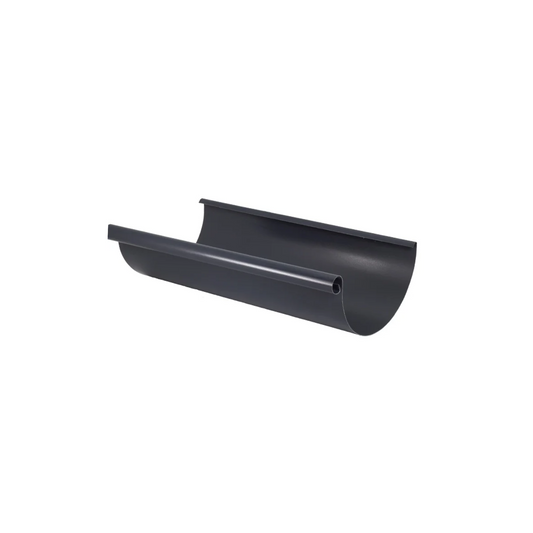 Half-Round Gutters for Painted Steel by Zambelli - 5" x 10'0" - Dark Charcoal